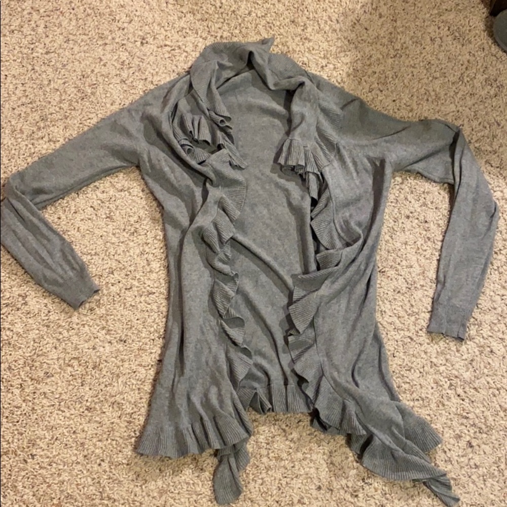 Bebe Ruffled Cardigan